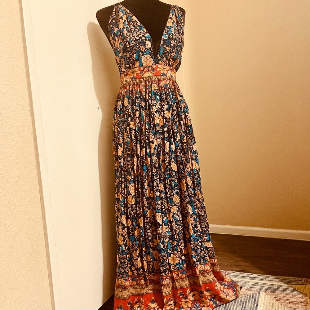 Bohemian Maxi Multi-Colored flowered Large Dress